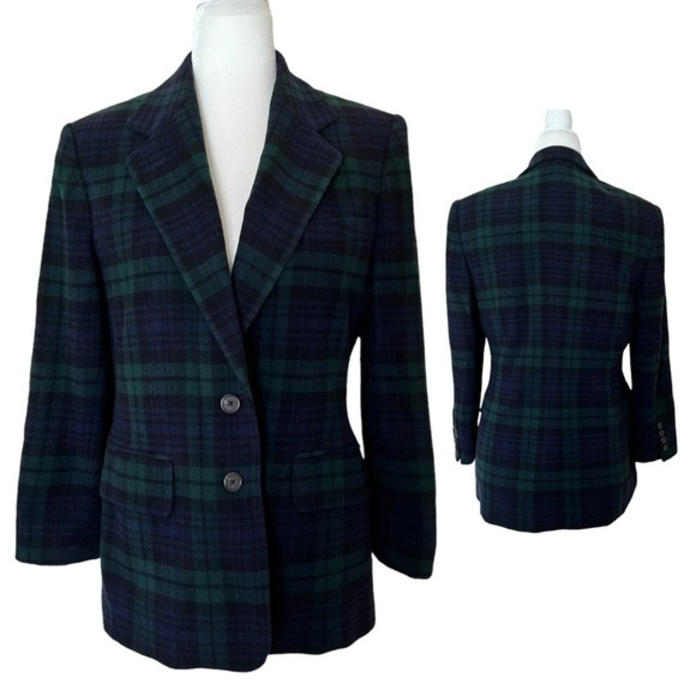 Vintage Ralph Lauren Plaid Cashmere Blazet